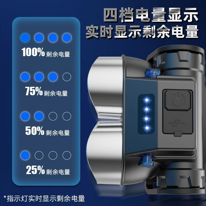 超亮充电防雨山地学生骑行自行车前灯强光手电筒夜骑通用户外装备