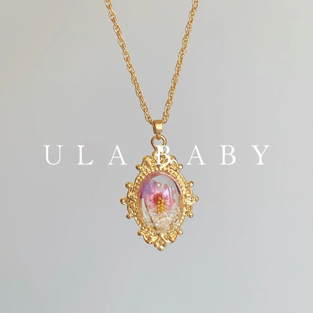 铜合金项链 【喜儿ula】9-6-7中古轻奢法式流苏宫廷风项链