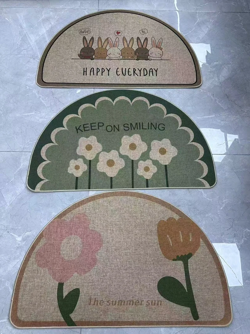 外贸耐脏门口家用地毯吸水地垫卧室卡通厕所脚垫防滑浴室垫卫生间