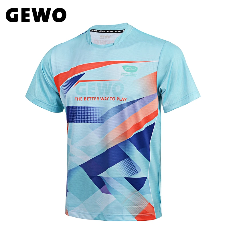 GEWO正品FN07乒乓球服短袖比赛训练服男女款透气T恤衫捷沃