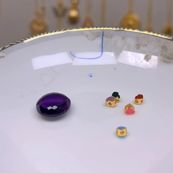 紫晶颈饰银S925镶嵌紫晶925镶嵌146