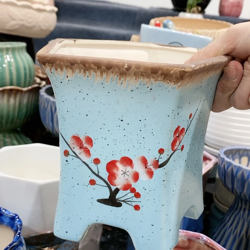 【闪购商品】红陶陶瓷花盆，多肉花盆