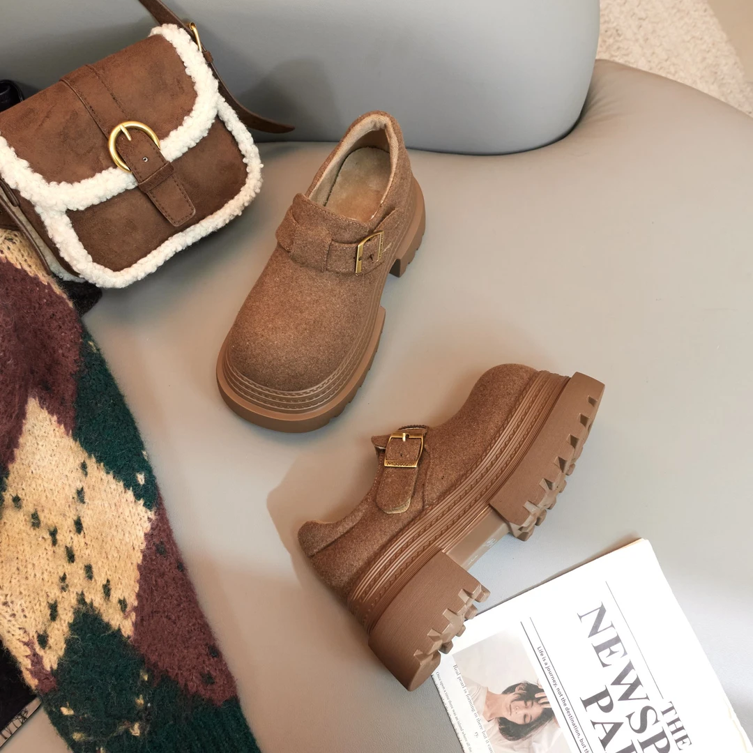 【HeiPa】安暖家秋季穿新款厚底带时尚韩版靴子女款XDXM874