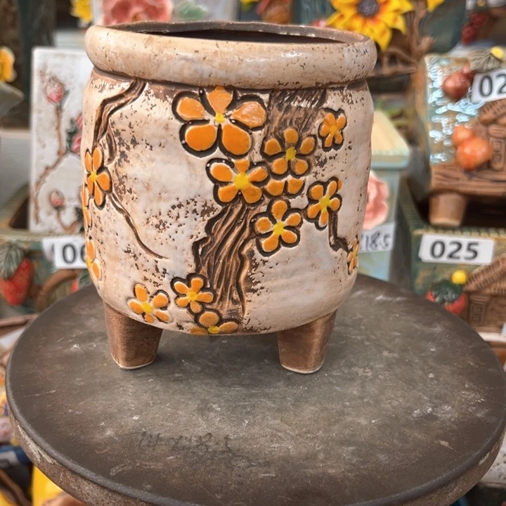 紫砂花盆粗陶材质多肉花盆