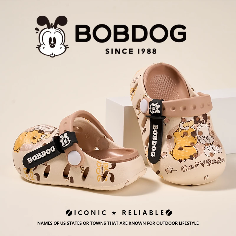 巴布豆男童洞洞鞋包头凉鞋夏季防滑防臭透气踩屎感软底沙滩鞋洗澡