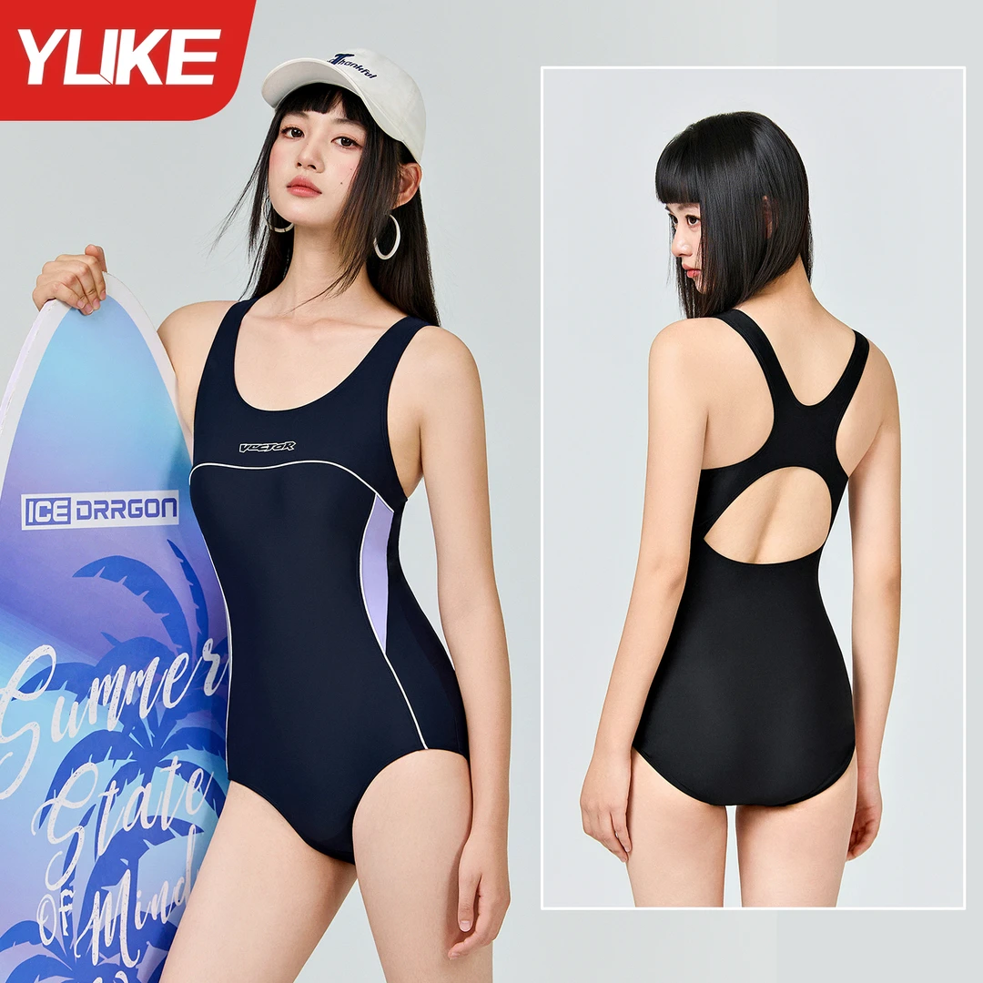 泳衣女款专用显瘦竞速新款三角连体大码游泳衣温泉游泳馆女士泳装