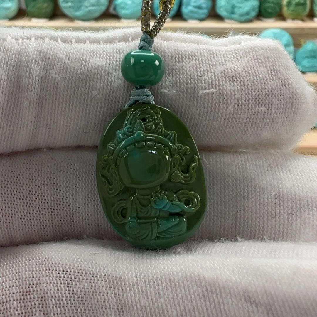 未镶嵌绿松石宝宝观音 15.3mm