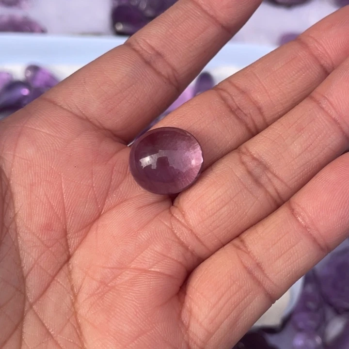 水晶戒面未镶嵌天然紫水晶戒面