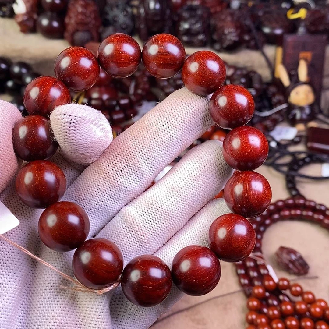 小叶紫檀手串/手链南*?无胶无蜡15龙鳞