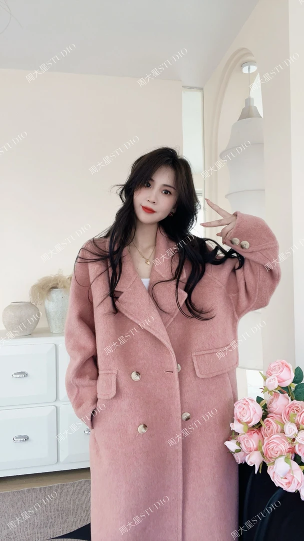 【周大星定制】「铿锵玫瑰」2025秋冬预上新潜心设计款双面呢大衣8206