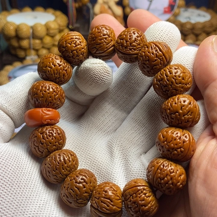 桃核手串精品老树磨盘