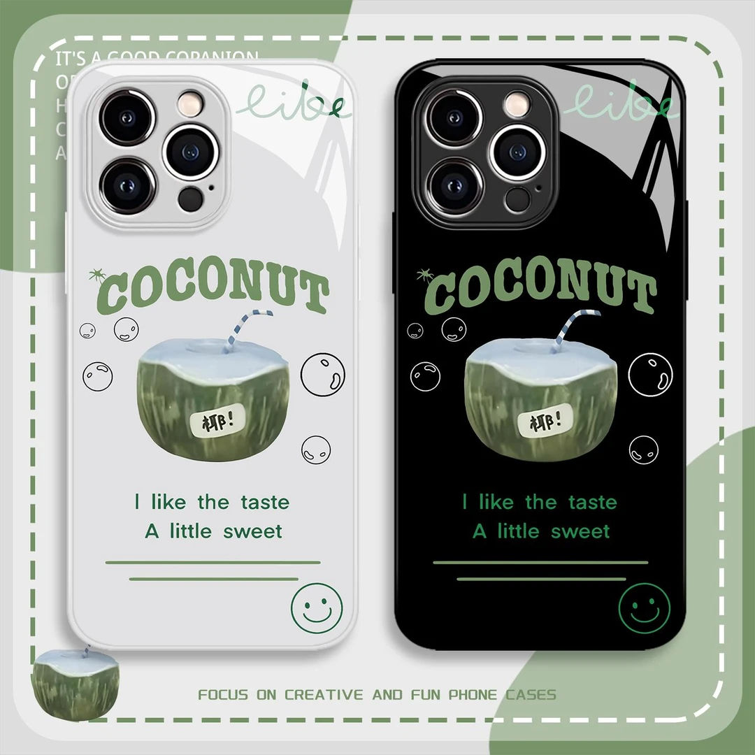 夏日椰子手机壳适用苹果16promax小清新iphone15清爽15适合夏天的