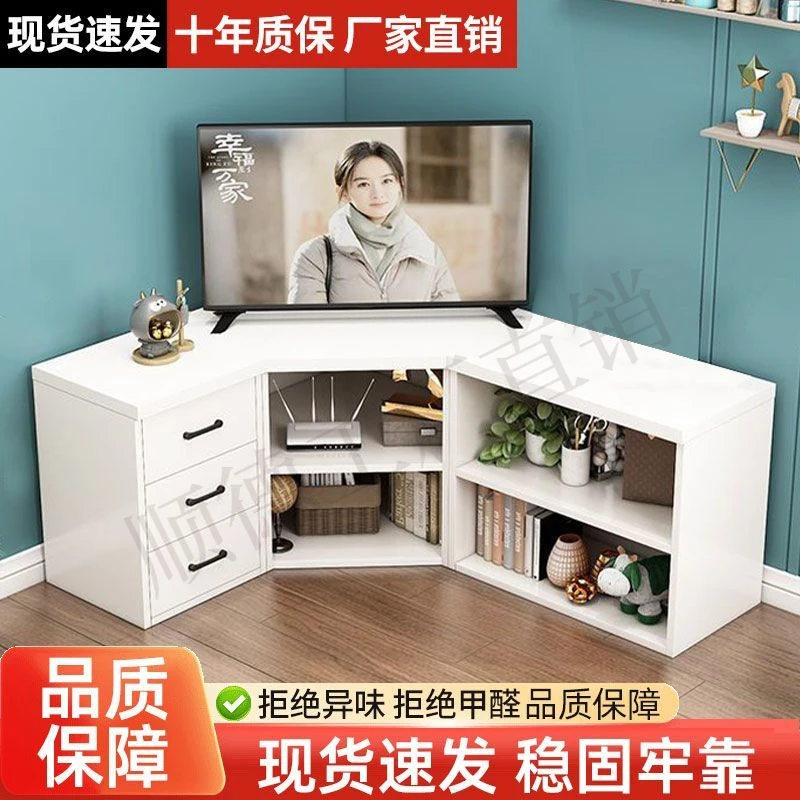 电视柜转角简约电视柜客厅收纳卧室墙角置物柜欧式简易组合三角柜