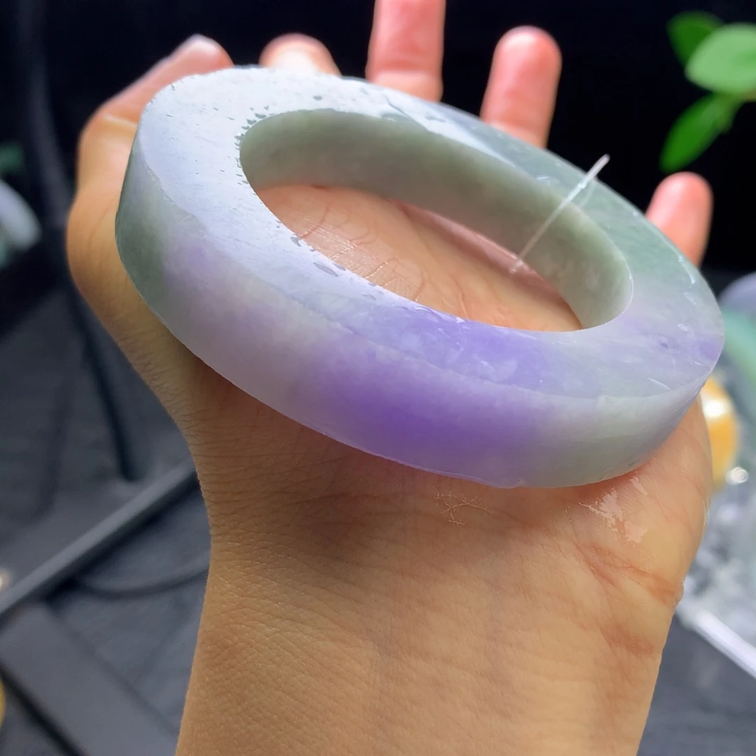 定制翡翠紫罗兰半山水未镶嵌