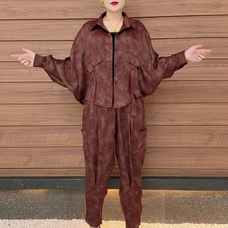 文艺复古秋季春季网红时尚套装上衣韩版时尚显瘦民族风休闲风