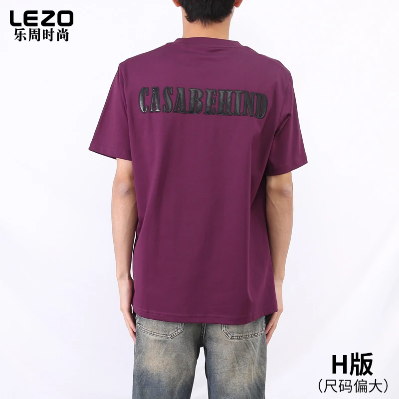 LEZO乐周时尚男装短袖圆领T恤L25234011