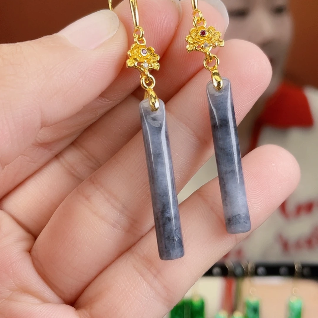 翡翠未镶嵌耳饰饰品