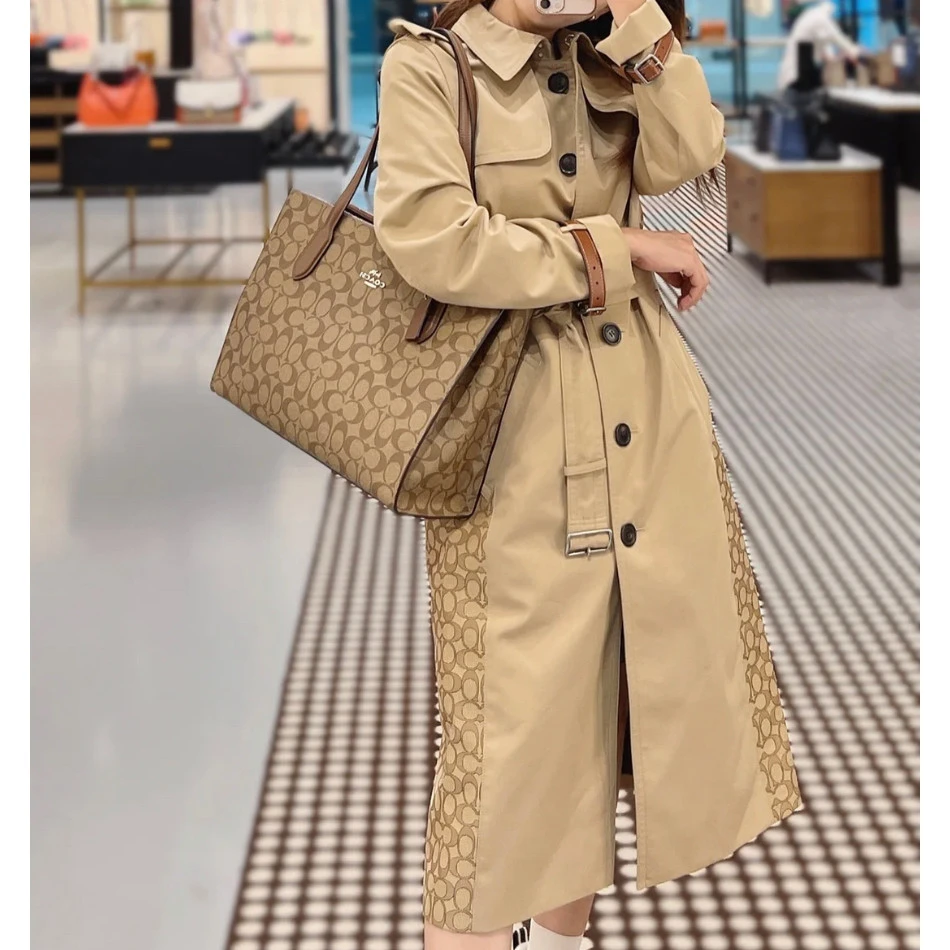 99新 COACH/蔻驰 风衣 /160/88A码/Xspa5253