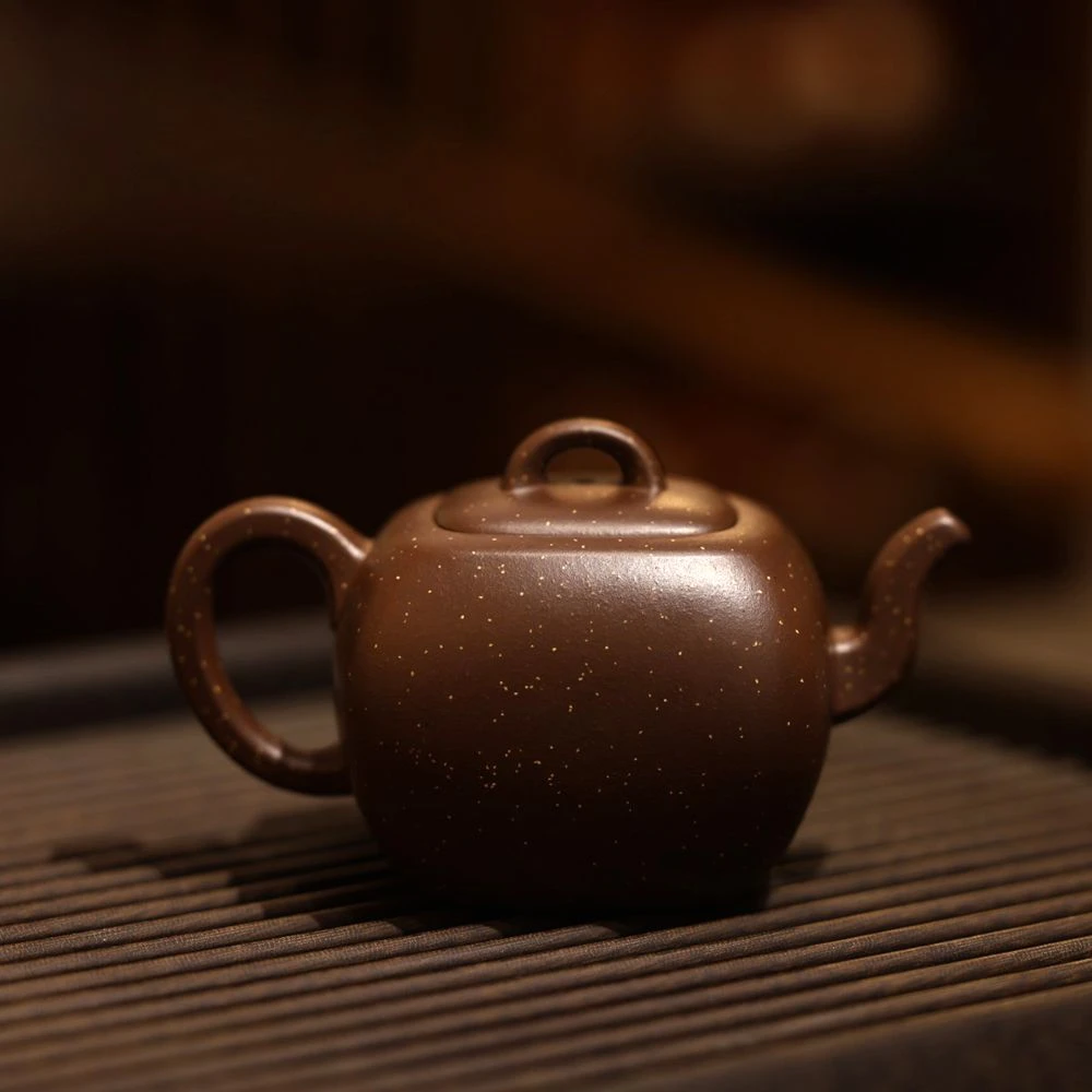 漫思壶 180cc 紫泥铺砂 陈岗全手工制年轻一代高手收藏级
