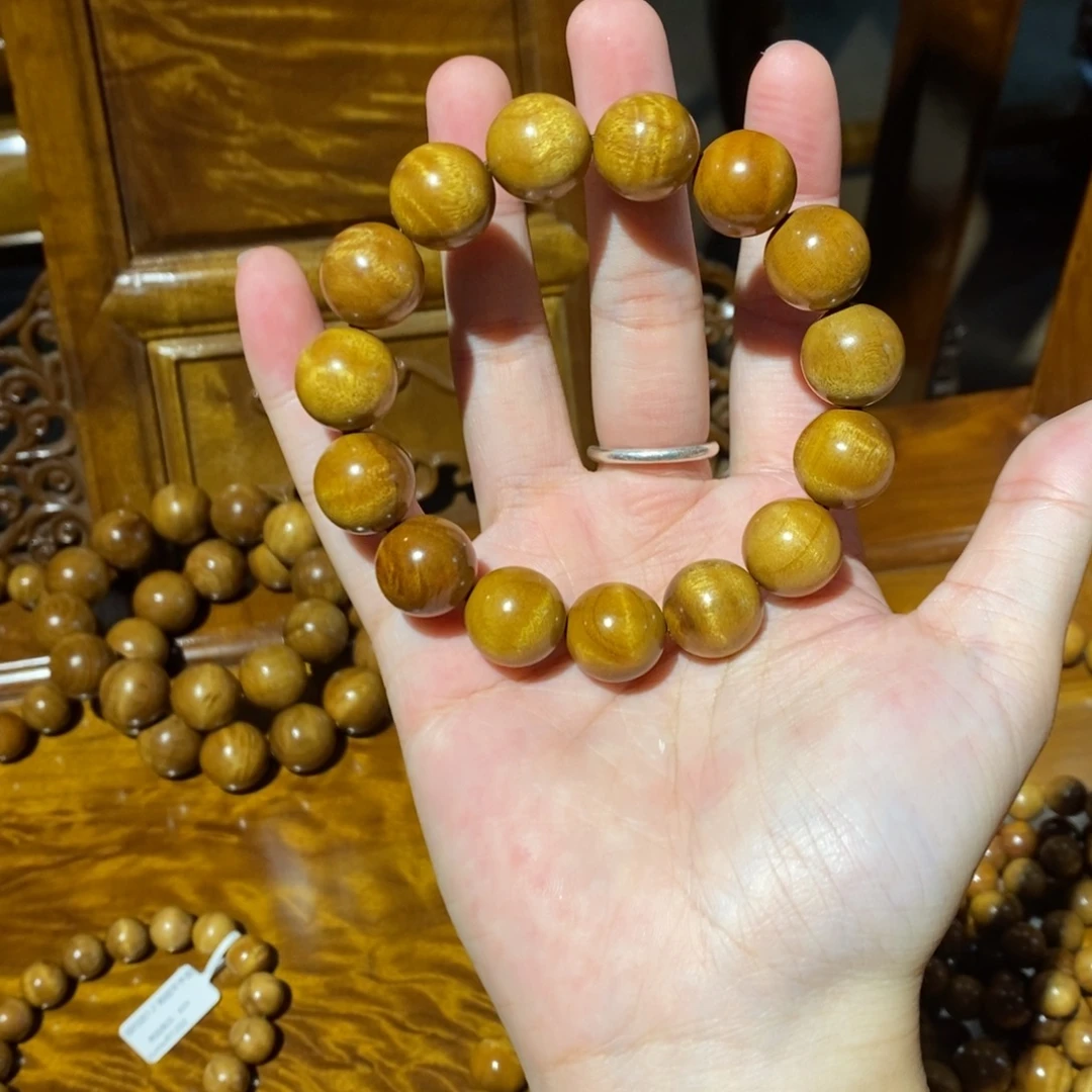楠木（金丝楠）手串/手链黄金底1.5水波58