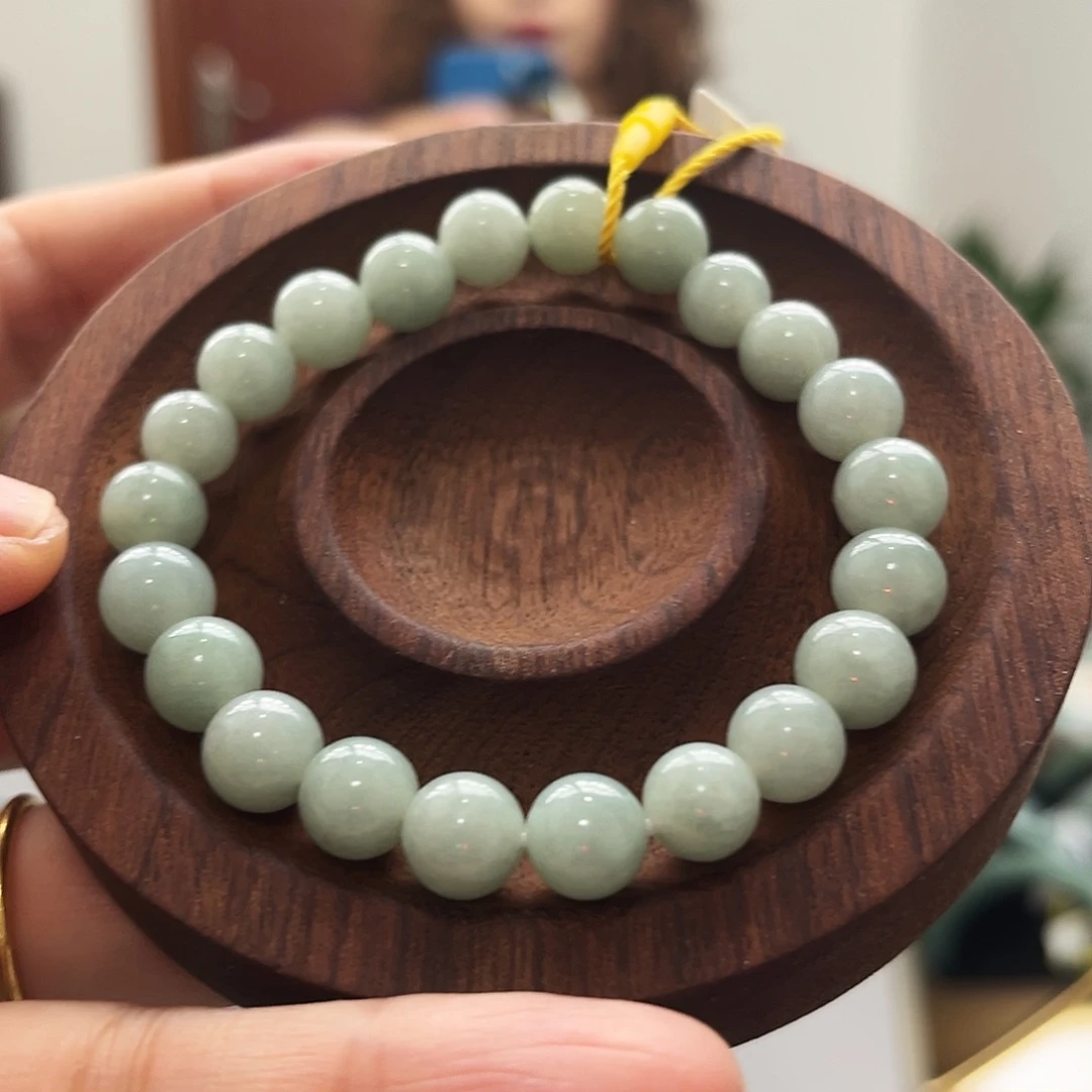 翡翠未镶嵌手链天然翡翠手串22颗卡9珠子