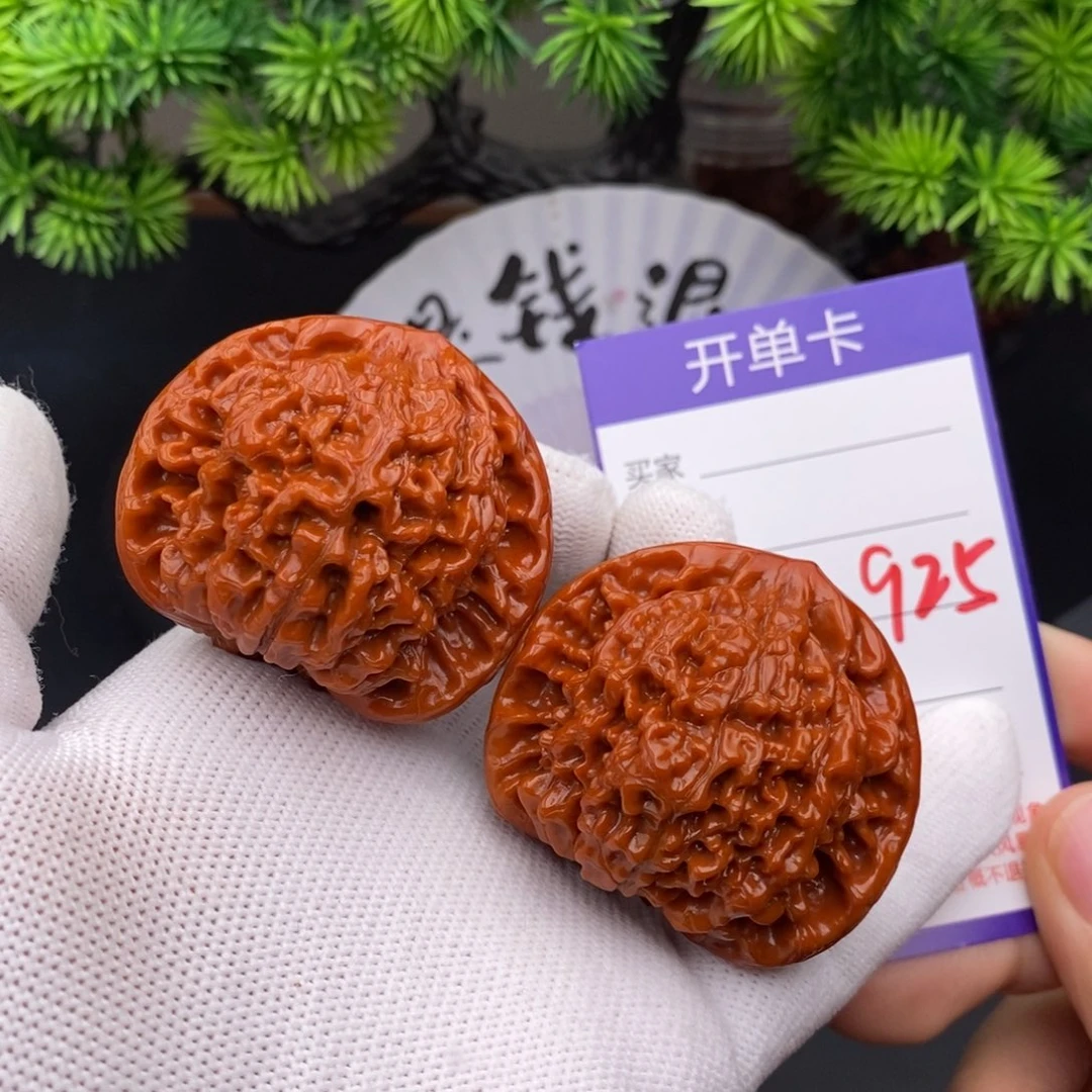 文玩核桃把件47官帽925