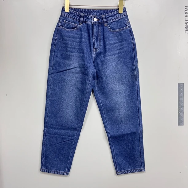 2512231加绒加厚牛仔哈伦裤女保暖显瘦25秋冬新款