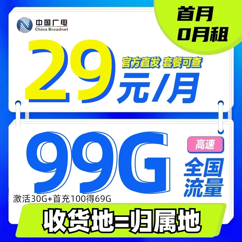 全国本地卡中国广电正规官方正龙卡流量卡电话卡手机卡不限速-6