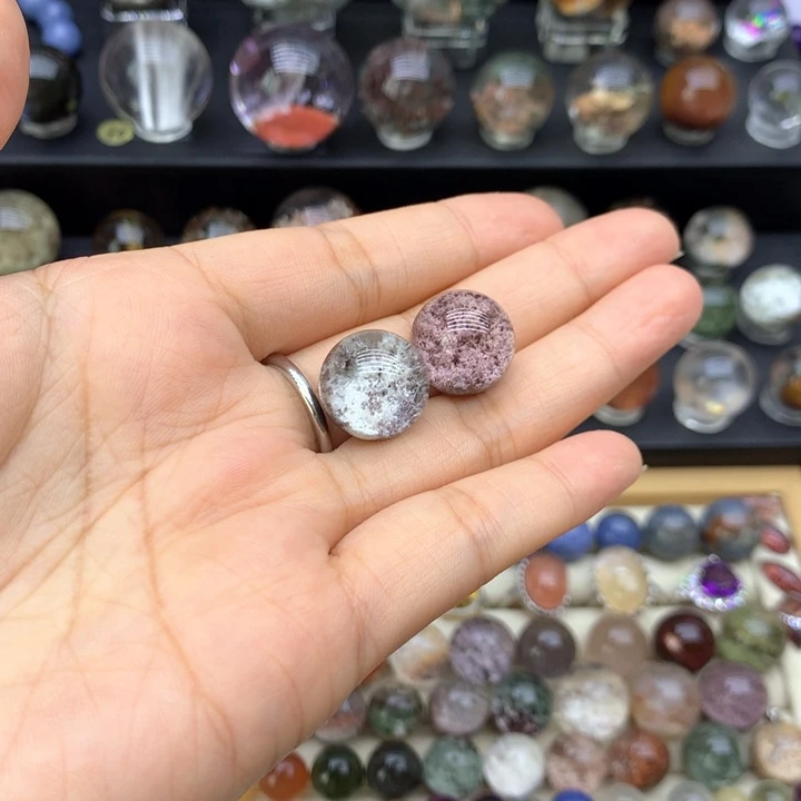 水晶手链未镶嵌M*6天然水晶幽灵裸石