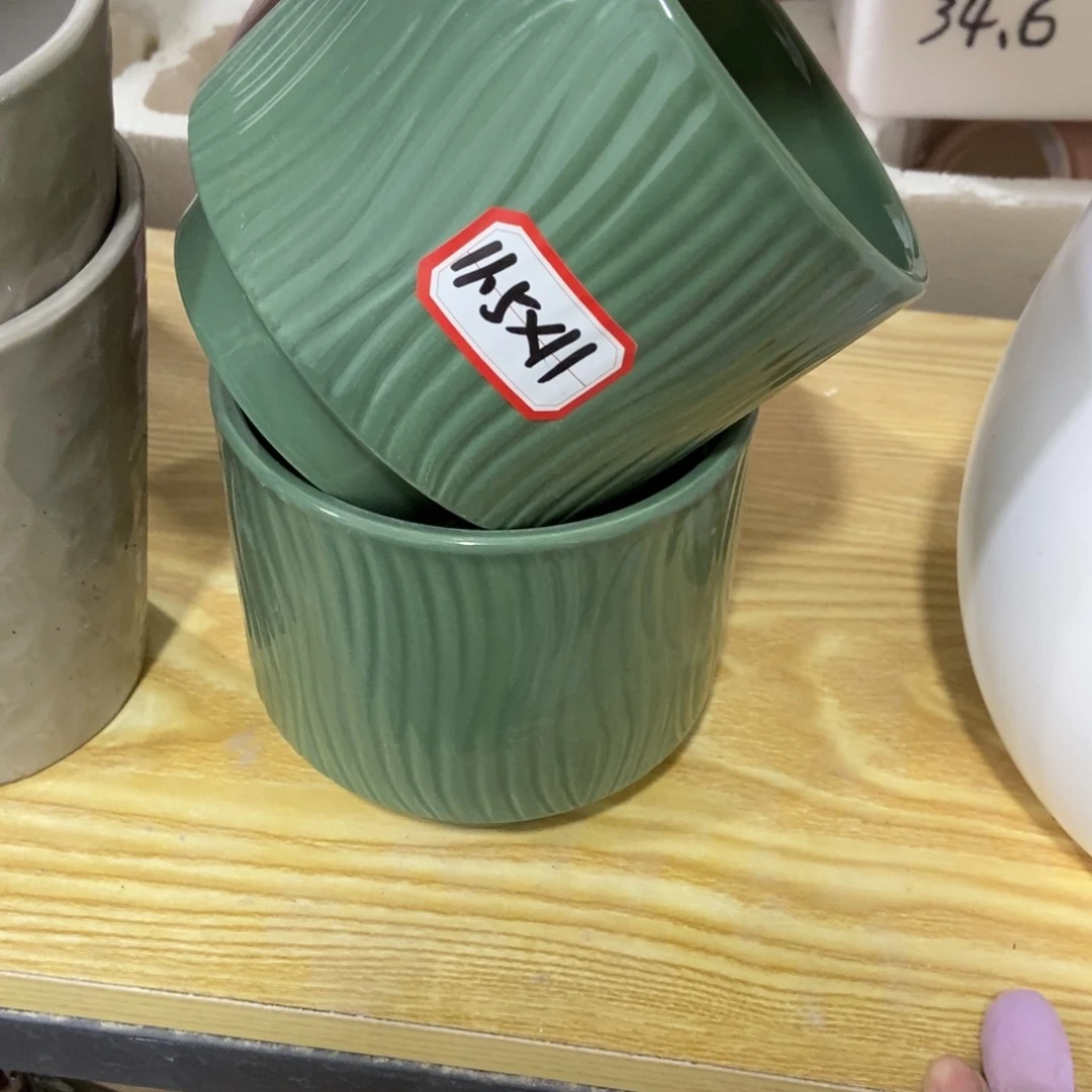 红陶高温陶瓷花盆