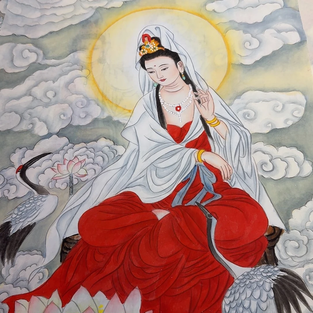 木***）国画观音一副作品