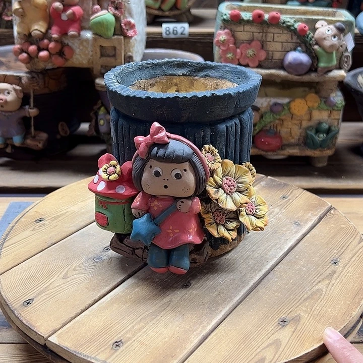 嘻哈多肉花盆百搭