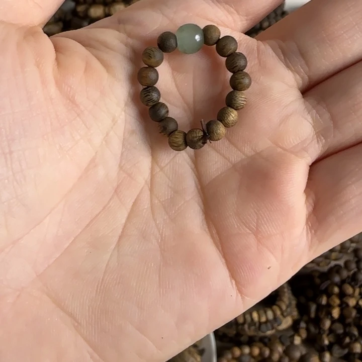 珠串奇楠沉香高油04戒指