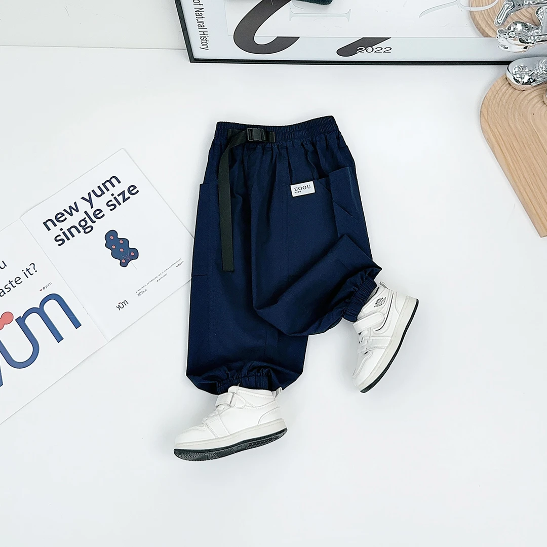 男童裤子薄款休闲裤夏装工装防蚊长裤儿童 BQ25336N 悠悠童话童装