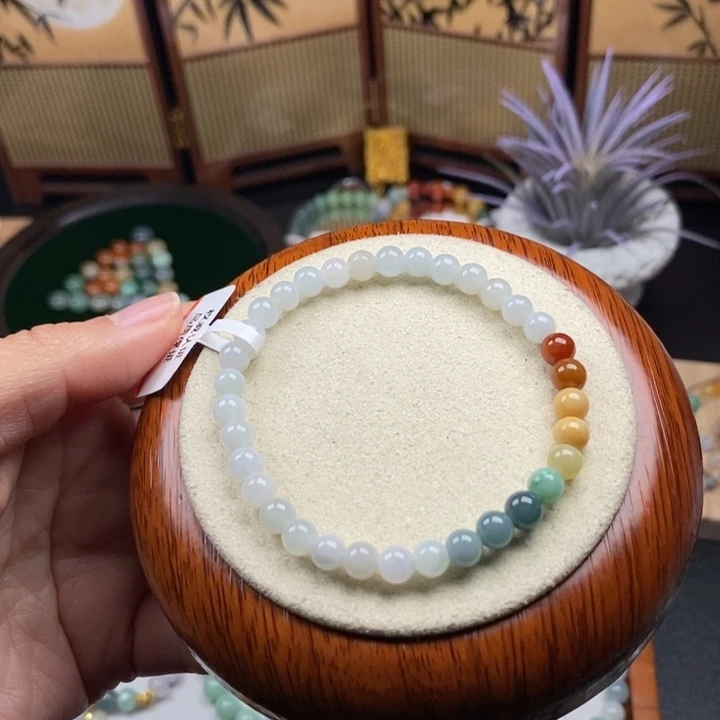 翡翠未镶嵌手链卡5.8mm左右 清货捡漏 11