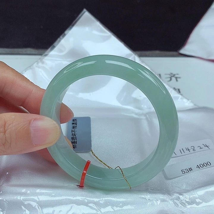 翡翠未镶嵌手镯53圈4824