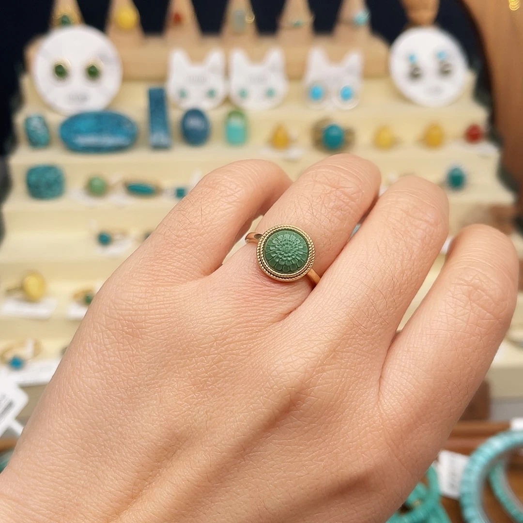 绿松石戒指合金女戒