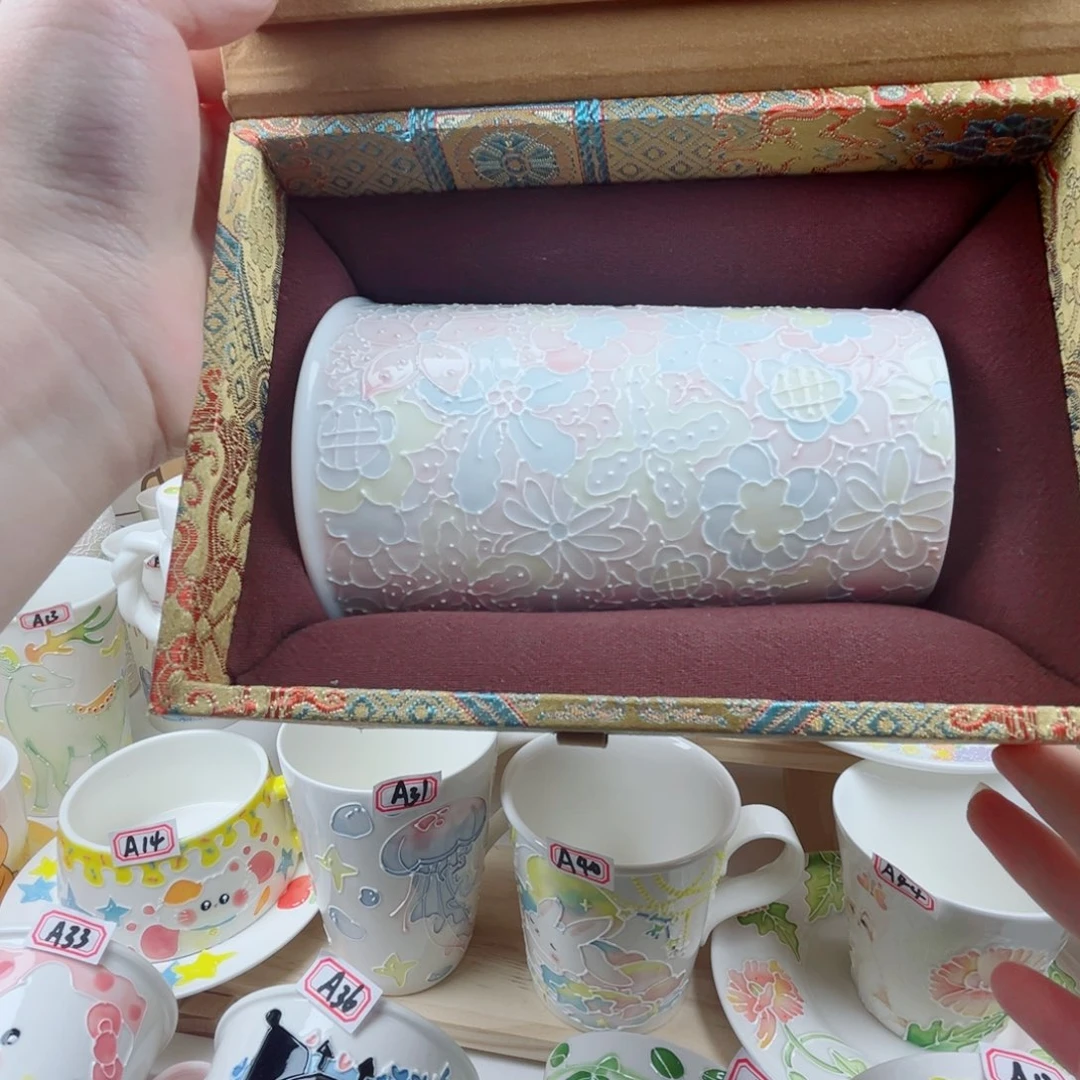 陶瓷无盖款景德镇手绘陶瓷杯