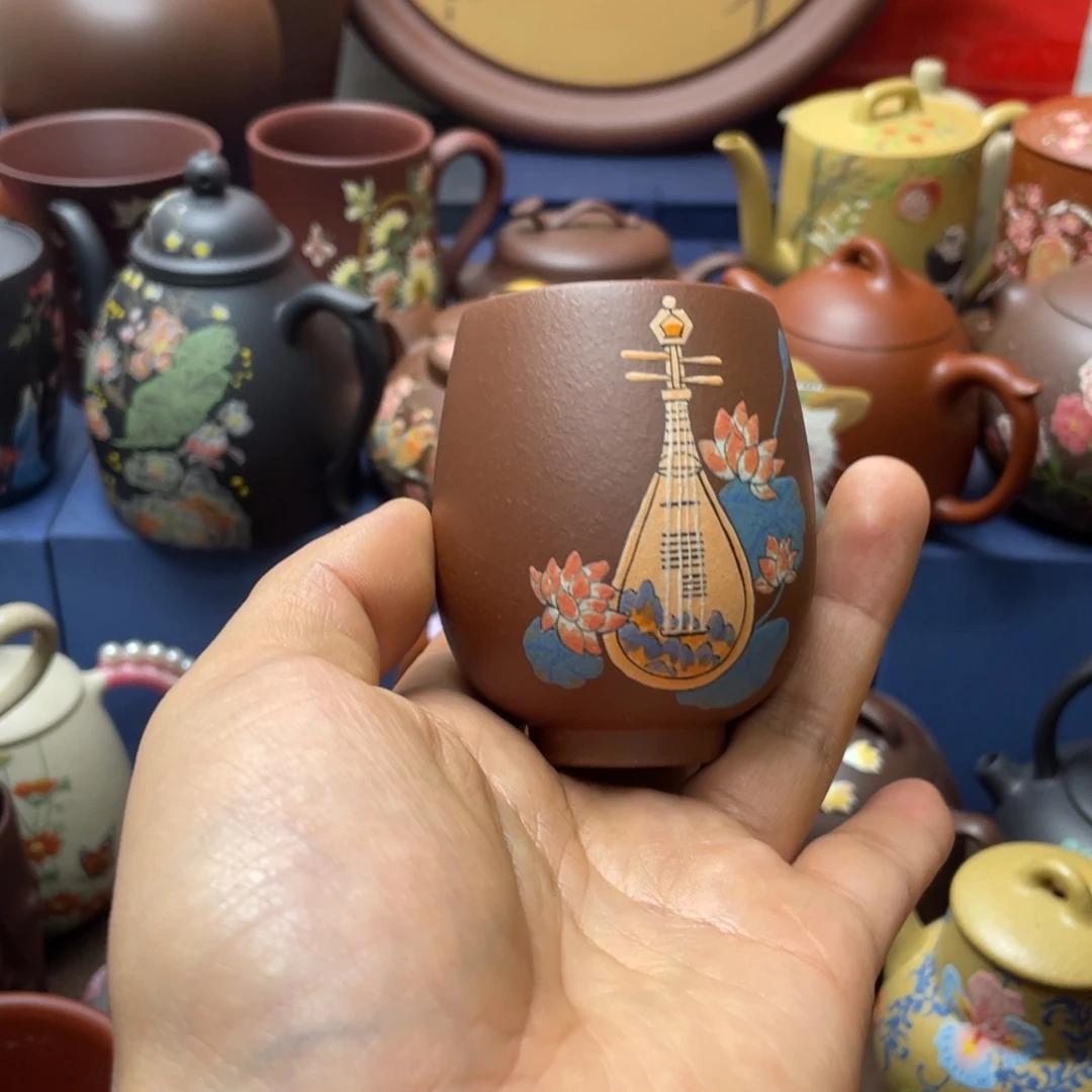 茶杯红泥紫砂主人杯100cc