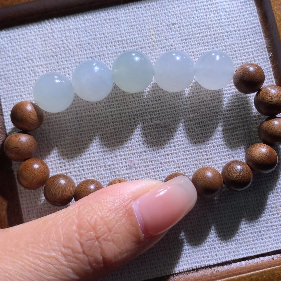 翡翠散珠特价蓝底细糯胶卡11-12