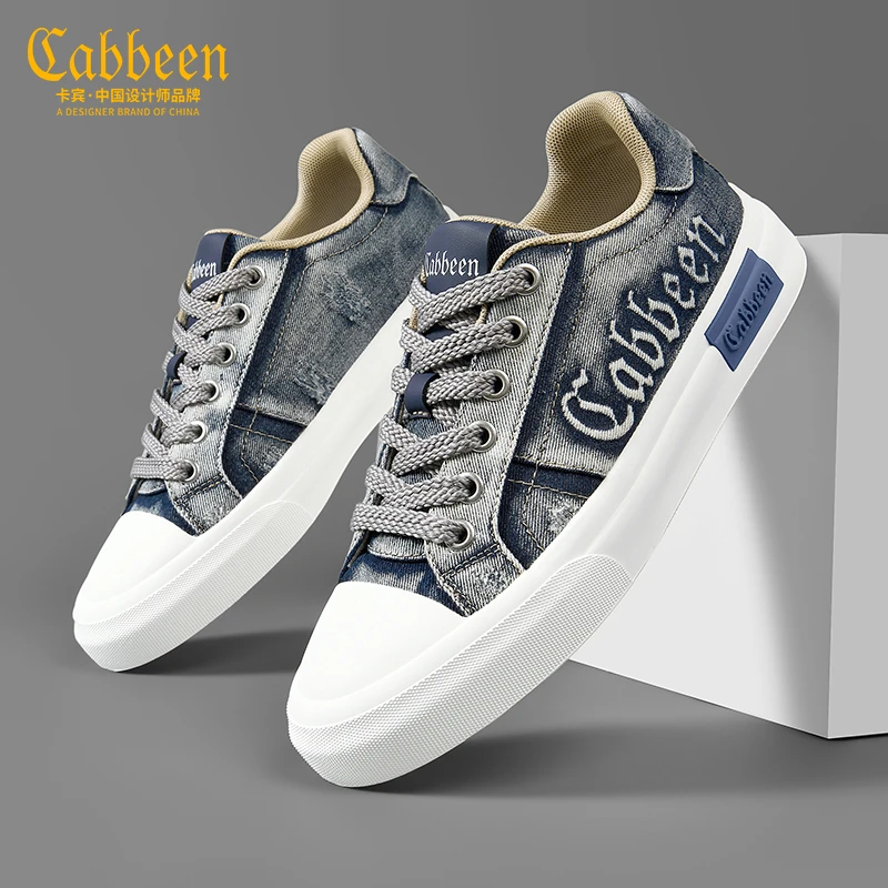 卡宾百搭男款秋季2025新款复古透气男士休闲鞋子时尚男式休闲鞋子