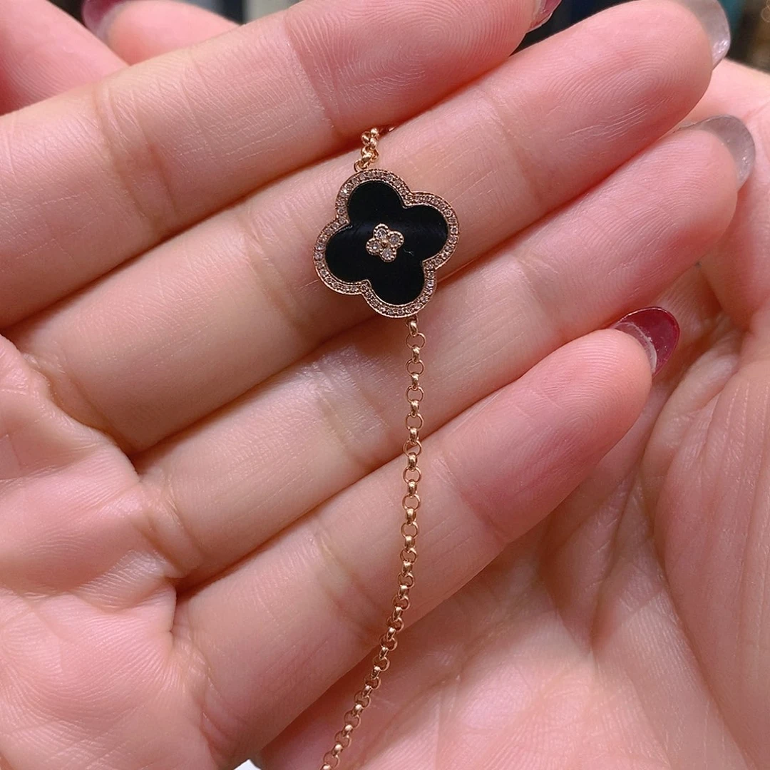 翡翠手链18K金镶嵌丑*手链