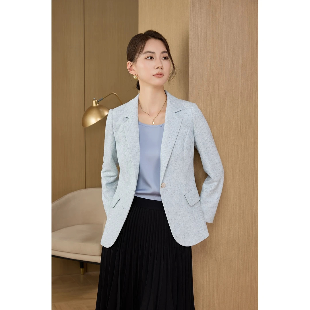 【品质之选】高质感气场通勤淡雅西装外套拉夏贝尔.L867H08.SSGS首