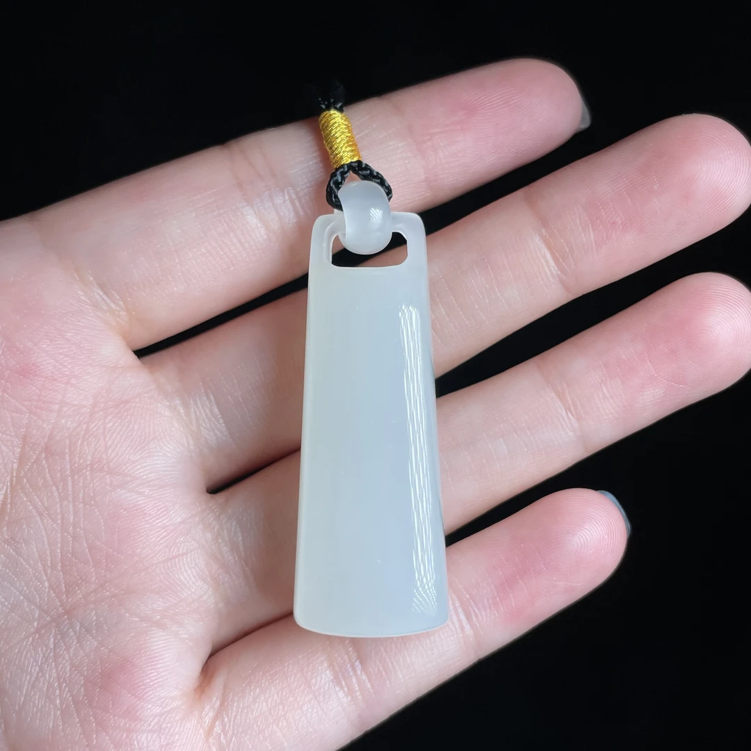 L【玉氏珠宝】和田玉平安牌-约44*15*11mm多样性发一 CAN1200277