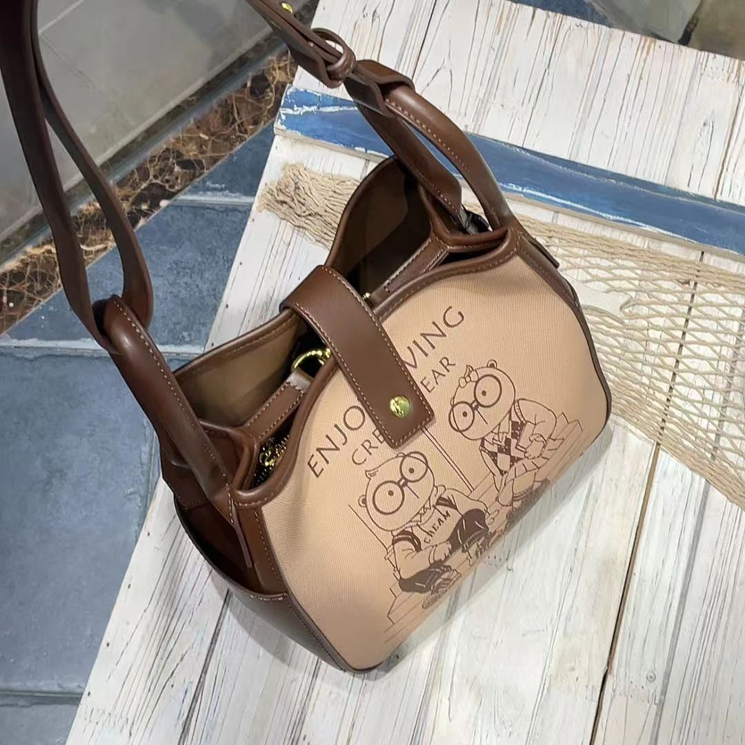 小田姐姐【奶油熊】时尚斜挎包1345-1