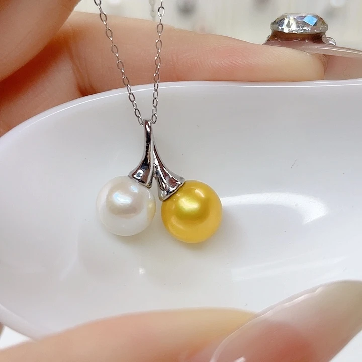 合金淡水珍珠吊坠(赠链)