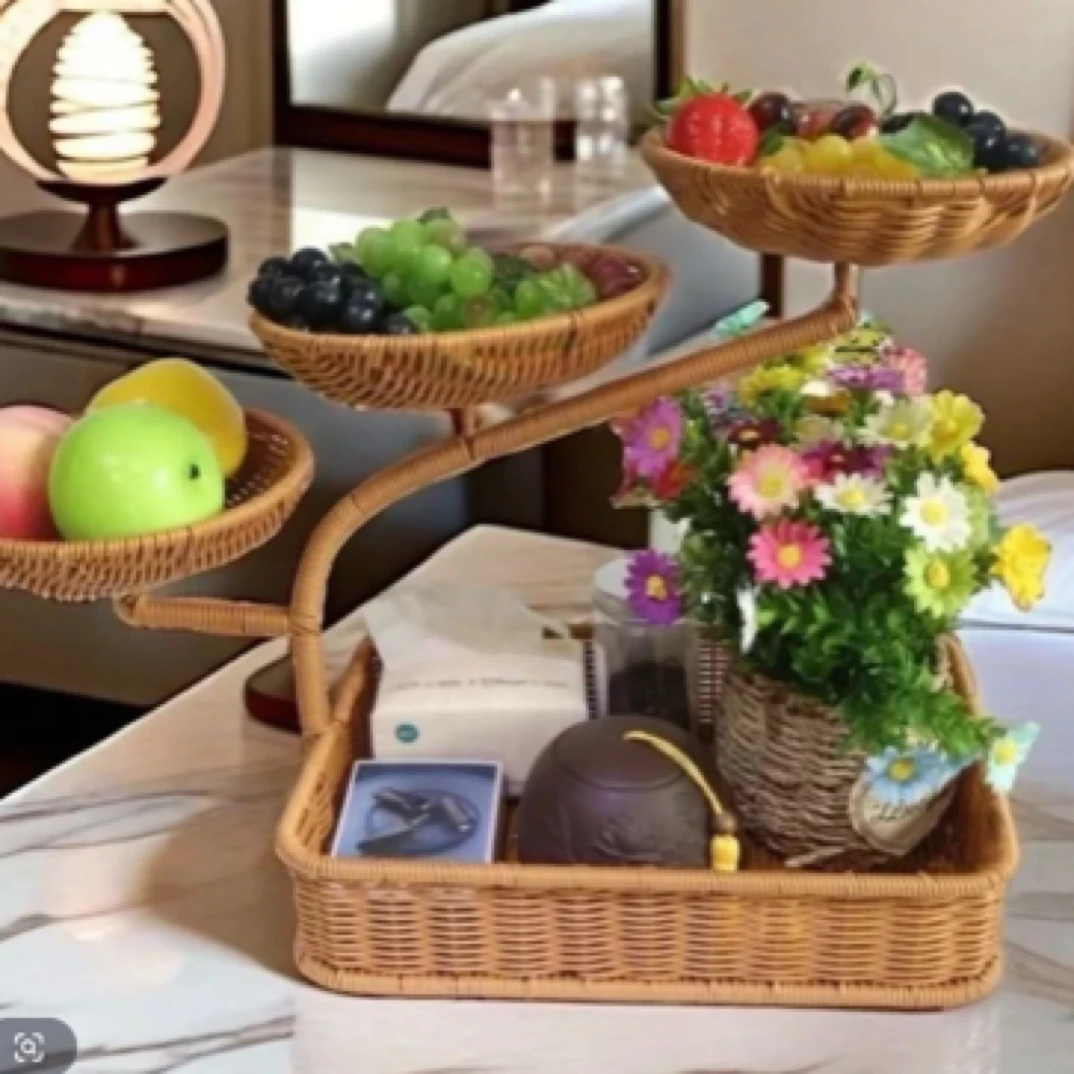 C20步步高升果篮收纳过年装水果收纳蓝