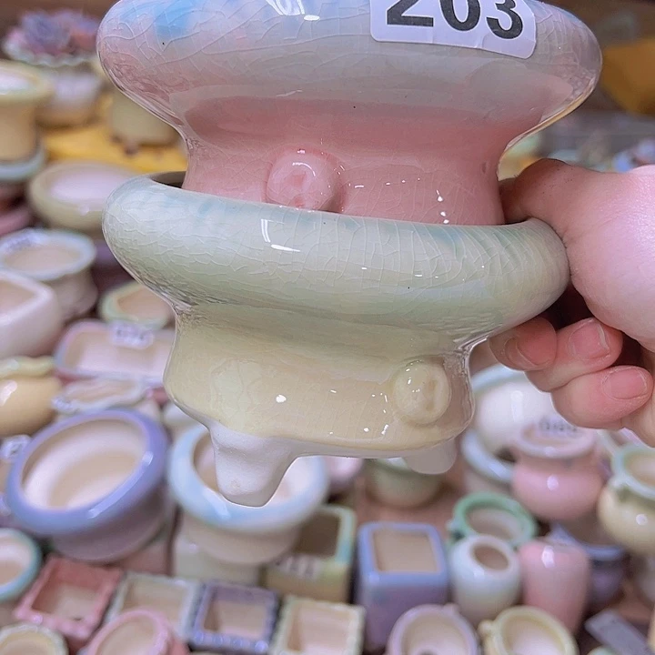 红陶陶瓷花盆当场满12包邮