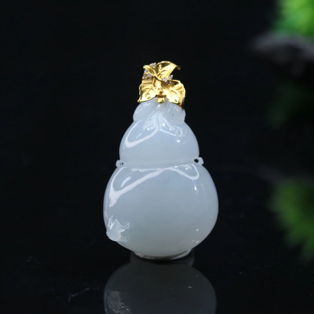 FC52天然缅甸翡翠A货18k葫芦吊坠/700778/保利厦门拍卖