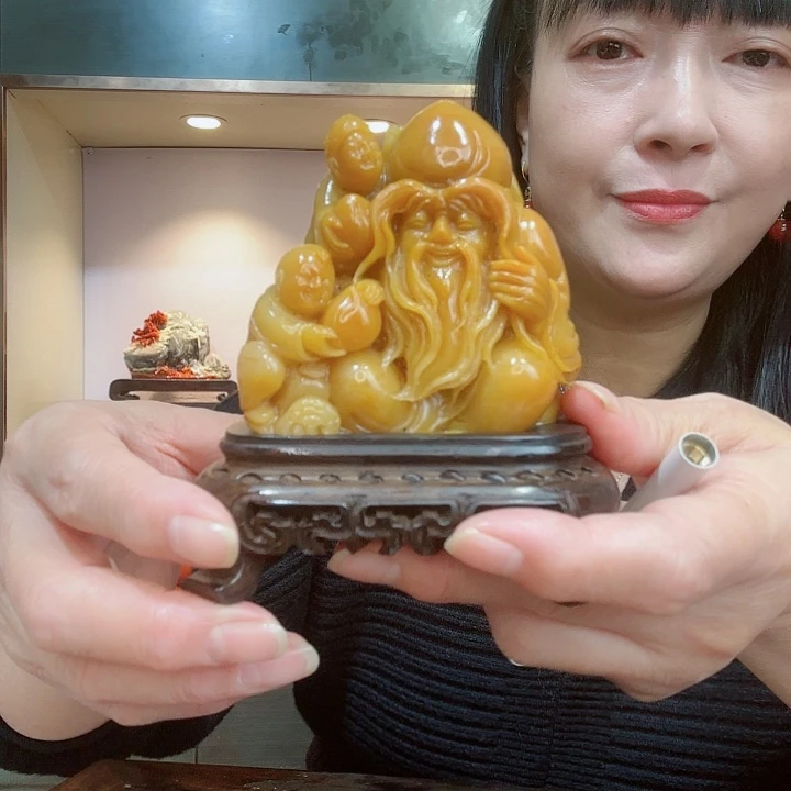 执***着寿山石寿山石摆件